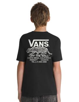 Camiseta Vans Sneaky Niño Negra