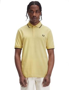 Polo Fred Perry Twin Tipped Hombre Amarillo