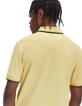 Polo Fred Perry Twin Tipped Hombre Amarillo