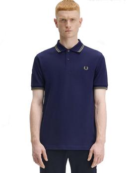 Polo Fred Perry Twin Tipped Hombre Azul