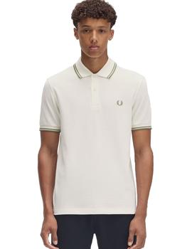 Polo Fred Perry Twin Tipped Hombre Beige