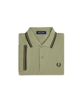 Polo Fred Perry Twin Tipped Hombre Verde