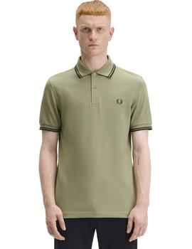 Polo Fred Perry Twin Tipped Hombre Verde