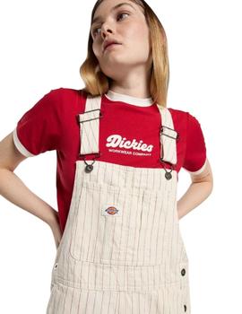 Peto Dickies Service Bib Egret Mujer Beige