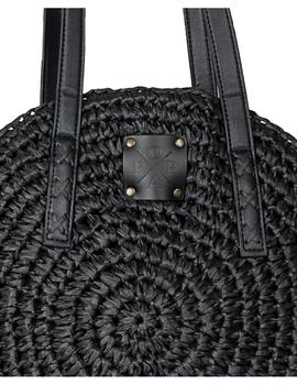 Bolso Popa Luciana Rafia Mujer Negro