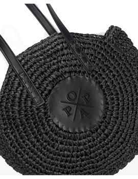 Bolso Popa Luciana Rafia Mujer Negro