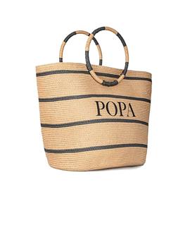 Bolso Popa Romina Rafia Mujer Camel