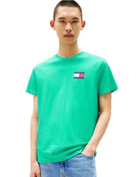 Camiseta Tommy Slim Essential Hombre Verde