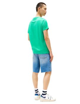 Camiseta Tommy Slim Essential Hombre Verde