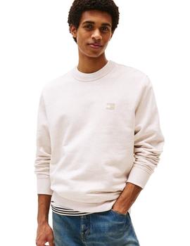 Sudadera Tommy Regular Badge Hombre Beige