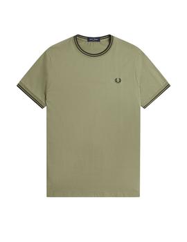 Camiseta Fred Perry Twin Tipped Hombre Verde