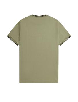 Camiseta Fred Perry Twin Tipped Hombre Verde