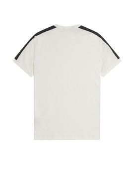 Camiseta Fred Perry Contrast Tape Ringer Hombre Blanco