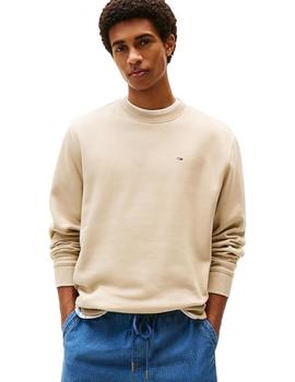 Sudadera Tommy Reg Flag Hombre Beige