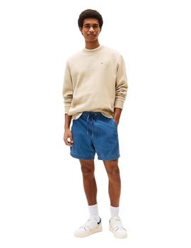 Sudadera Tommy Reg Flag Hombre Beige