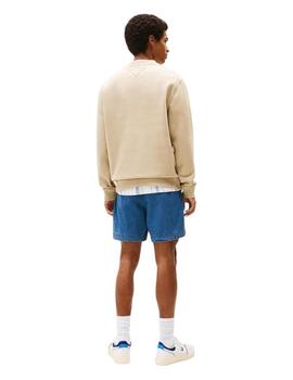 Sudadera Tommy Reg Flag Hombre Beige