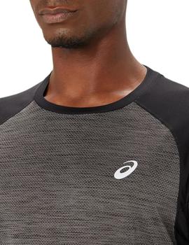 Camiseta Asics Road SS Hombre Negra