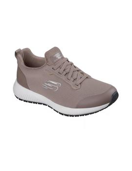 Zapatilla Skechers Work Squad Mujer Camel