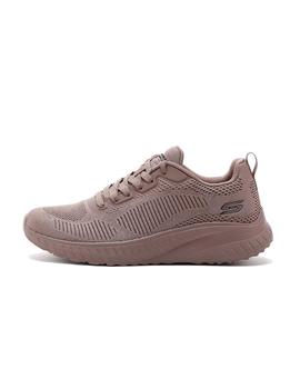 Zapatillas Skechers Bobs Squad Clay Mujer Marrón