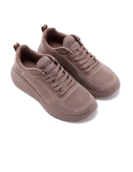 Zapatillas Skechers Bobs Squad Clay Mujer Marrón