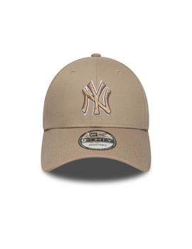 Gorra New Era NY Yankees MLB Outline 9FORTY Unisex Marrón