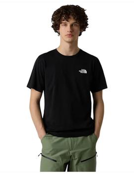 Camiseta North Face Logo Vertical Hombre Negro