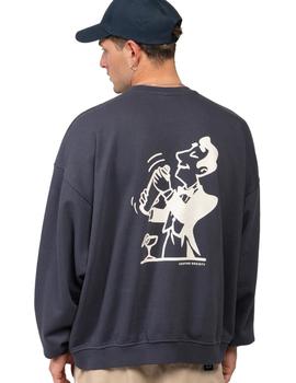 Sudadera Kaotiko Crew Cocktail Man Hombre Azul