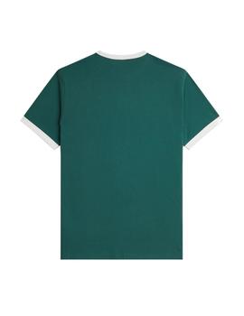 Camiseta Fred Perry Ringer Hombre Verde