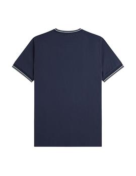 Camiseta Fred Perry Twin Tipped Hombre Azul