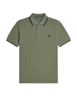 Polo Fred Perry Twin Tipped Hombre Verde