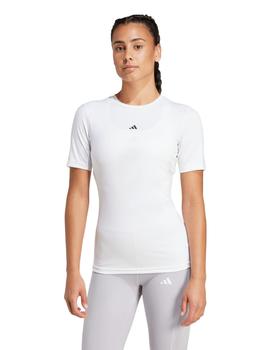 Camiseta Adidas  Techfit Training Mujer Blanca