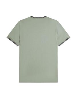 Camiseta Fred Perry Twin Tipped Hombre Verde