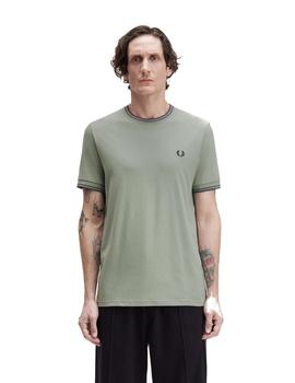 Camiseta Fred Perry Twin Tipped Hombre Verde