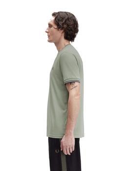 Camiseta Fred Perry Twin Tipped Hombre Verde