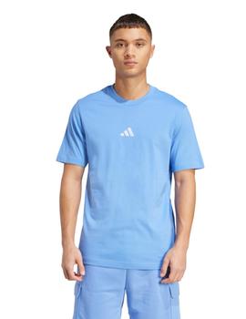 Camiseta Adidas Essentials Small Logo Hombre Azul