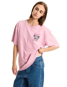 Camiseta Vans Lady Wall Outsized Mujer Rosa