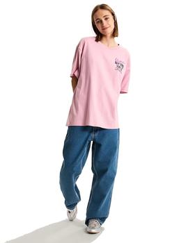 Camiseta Vans Lady Wall Outsized Mujer Rosa