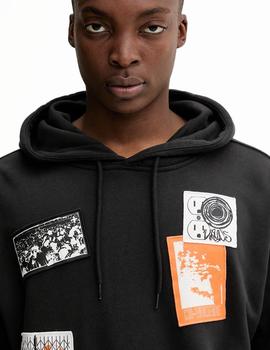 Sudadera Vans Punk Patch Hombre Negra