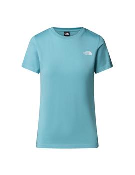 Camiseta The North Face Simple Dome Slim Mujer Celeste
