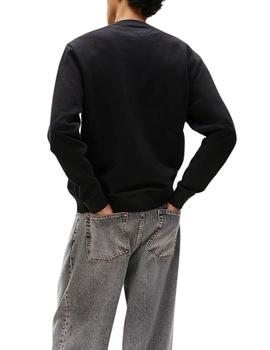 Sudadera Tommy Regular Flag Hombre Negro