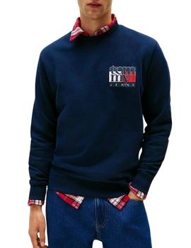 Sudadera Tommy Regular Flag Hombre Azul