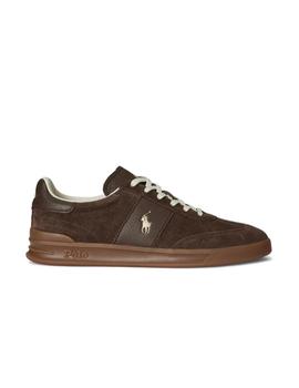 Zapatillas Polo Heritage Low Top Lace Hombre Marrón