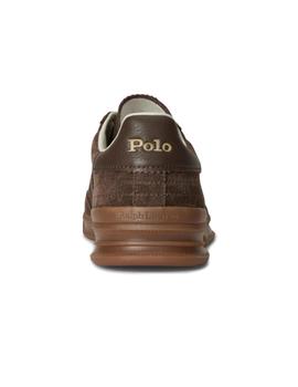 Zapatillas Polo Heritage Low Top Lace Hombre Marrón