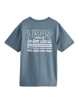 Camiseta Vans Shop Front Stormy Niño Azul