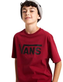 Camiseta Vans Classic Junior Granate