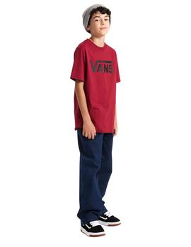 Camiseta Vans Classic Junior Granate