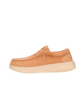 Zapatillas Hey Dude Wally Comf Suede Tobacco Hombre Marrón