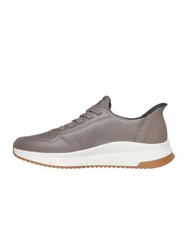 Zapatillas Skechers Slip ins:BOBS Sport Squad 4 Hombre Beige