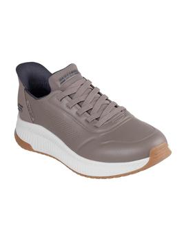Zapatillas Skechers Slip ins:BOBS Sport Squad 4 Hombre Beige