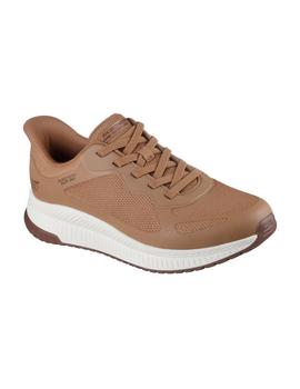 Zapatillas Skechers Slip ins Bobs Sport Squad4 Hombre Marrón